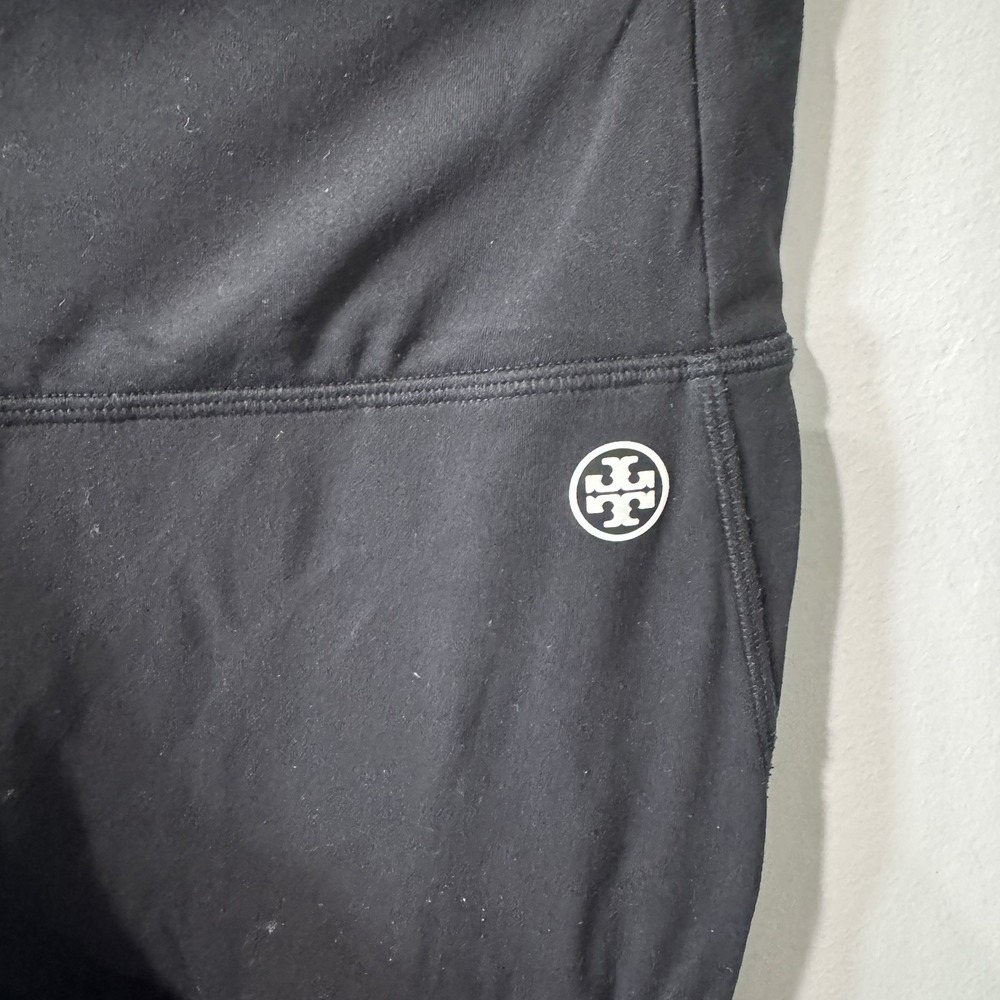 Tory Burch Sport Weightless Chevron Leggings Black‎ Womens Size M Key Pocket - Picture 3 of 8